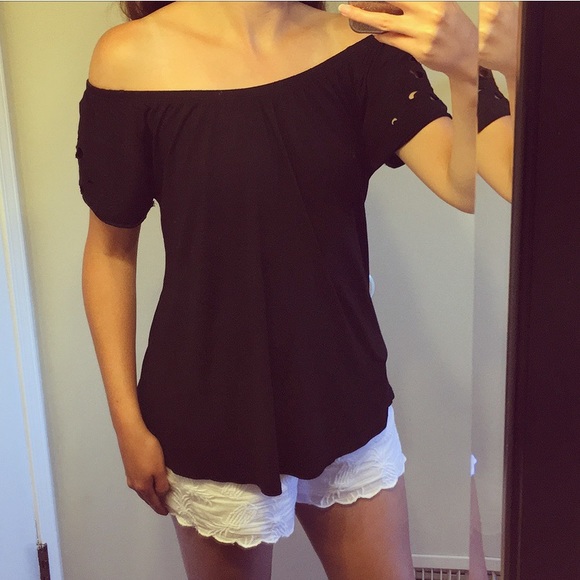 Old Navy Tops - Black Off the Shoulder Top